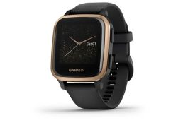 GARMIN Venu Sq Music Edition - Rose Gold Silicone Band - 010-02426-15