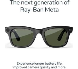 RAY-BAN Meta Wayfarer (Gen 2) Glasses - Shiny Black with Green Lenses