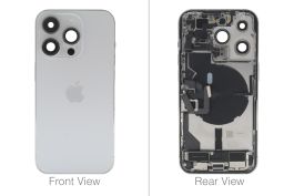 Official Apple iPhone 14 Pro Silver Battery Cover (OEM Pulled)