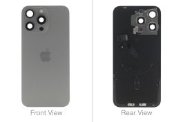 Official Apple iPhone 15 Pro Max Natural Titanium Battery Cover (OEM Pulled)