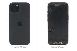 Official Apple iPhone 15 Black Battery Cover (OEM Pulled)