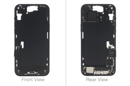 Official Apple iPhone 15 Plus Black Chassis / Middle Frame (OEM Pulled)
