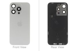 Official Apple iPhone 15 Pro White Titanium Battery Cover (OEM Pulled)