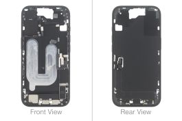 Official Apple iPhone 16 Black Chassis / Middle Frame (OEM Pulled)