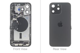 Official Apple iPhone 15 Pro Max Black Titanium Battery Cover & Chassis Complete Rear - (OEM Pulled)