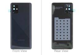 Genuine Samsung Galaxy A71 SM-A715 Black Rear / Battery Cover with Adhesive - GH82-22112A