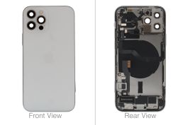 Official Apple iPhone 12 Pro Silver Battery Cover (OEM Pulled)