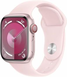 APPLE Watch Series 9 - 41 mm Silver Aluminium Case with Storm Blue Sport Band, S/M - A-Grade