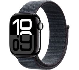 APPLE Watch Series 10 Cellular - 42 mm Jet Black Aluminium Case with Ink Sport Loop - MWX83QA/A