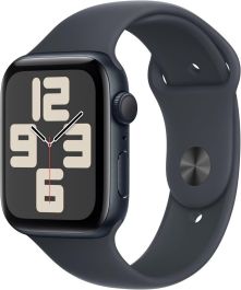 APPLE Watch SE - 44 mm 2024 Midnight Aluminium Case with Midnight Sport Band, M/L - MXEK3QA/A