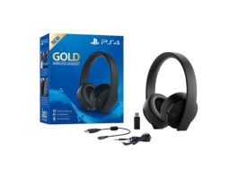 Official Sony PS4 Gold Wireless 7.1 Gaming Headset - Black