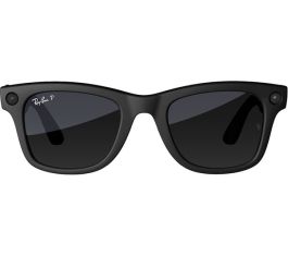 RAY-BAN Meta Wayfarer Large Glasses - Matte Black, Polarized Gradient Graphite
