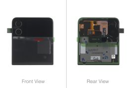 Official Samsung Galaxy Z Flip 4 5G SM-F721 Grey Top LCD Screen With Camera Lens - GH97-27947A