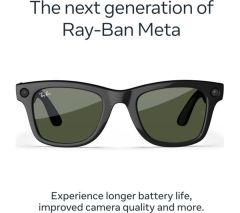 RAY-BAN Meta Wayfarer (Gen 2) Glasses - Shiny Black with Green Lenses