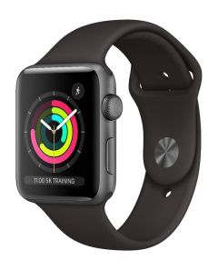 APPLE Watch Series 3 - Space Grey & Black Sports Band, 42 mm - MTF32B/A - A-Grade