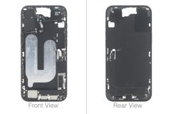 Official Apple iPhone 16 Plus Black Chassis / Middle Frame (OEM Pulled)