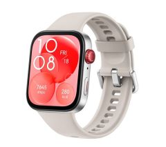 HUAWEI Watch Fit 3 - Silver with White Fluoroelastomer Strap - 55020CJH