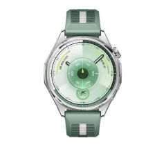 HUAWEI Watch GT 6 - Silver with Green Woven Strap, 46 mm - 55020FTV