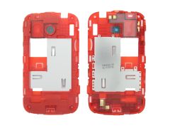 Genuine HTC Desire C Red Middle Cover / Chassis Black Camera Ring - 74H02228-02M