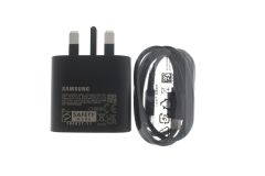 Official Samsung Type C 25W Black Mains Charger with Data Cable - EP-TA800 - EP-TA800XBEGGB