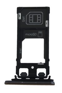 Genuine Sony Xperia X Performance F8132 Dual Sim Black Sim Tray - 1302-3713