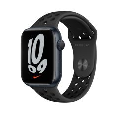APPLE Watch Series 7 - Midnight Aluminium with Anthracite & Black Nike Sports Band, 45 mm - A-Grade