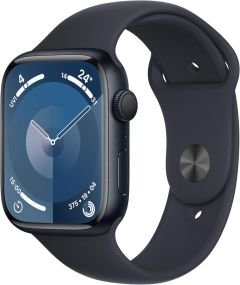 APPLE Watch Series 9 - 45 mm Midnight Aluminium Case with Midnight Sport Band, M/L - A-Grade