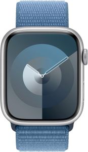APPLE Watch Series 9 - 45 mm Silver Aluminium Case with Winter Blue Sport Loop - MR9F3QA/A - A-Grade