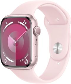 APPLE Watch Series 9 - 45 mm Pink Aluminium Case with Light Pink Sport Band, S/M - Grade
