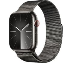 APPLE Watch Series 9 Cellular - 45 mm Graphite Stainless Steel Case with Graphite Milanese Loop - MRMX3QA/A