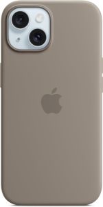 Official APPLE iPhone 15 Silicone Case with MagSafe - Clay - MT0Q3ZM/A- A-Grade