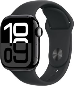 APPLE Watch Series 10 Cellular - 42 mm Titanium Case, Sport Band, Black - A-Grade