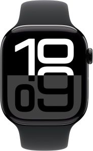 APPLE Watch Series 10 Cellular - 46 mm Jet Black Aluminium Case with Black Sport Band, S/M - A-Grade