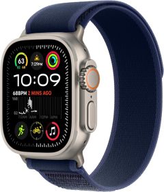 APPLE Watch Ultra 2 Cellular - 49 mm Natural Titanium Case with Blue Trail Loop, M/L - A-Grade