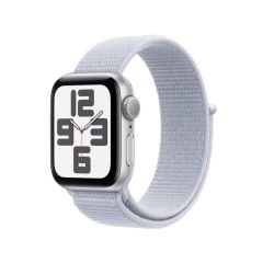 APPLE Watch SE - 44 mm Silver Aluminium Case with Blue Cloud Sport Loop - A-Grade
