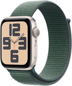 APPLE Watch SE - 44 mm 2nd Gen Starlight Aluminium Case with Lake Green Sport Loop - A-Grade