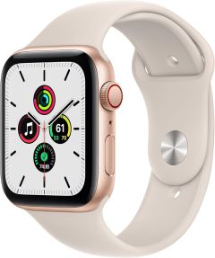 APPLE Watch SE Cellular - 44 mm 2024 Starlight Aluminium Case with Starlight Sport Band - M/L - A-Grade