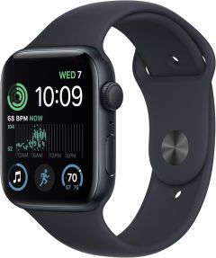 APPLE Watch SE Cellular - Space Grey Aluminium with Midnight Sports Band, 44 mm - MXT33X/A 